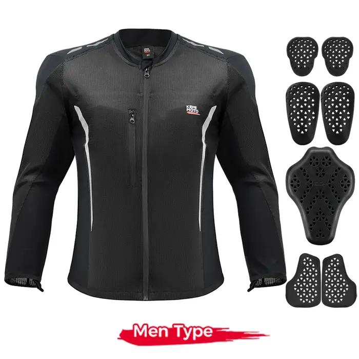 Vêtements de moto avec protections pour l'été, pour hommes et femmes, pour la conduite en plein air,