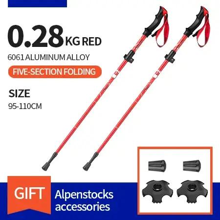 BSWOLF 2 pièces bâtons de randonnée ultralégers