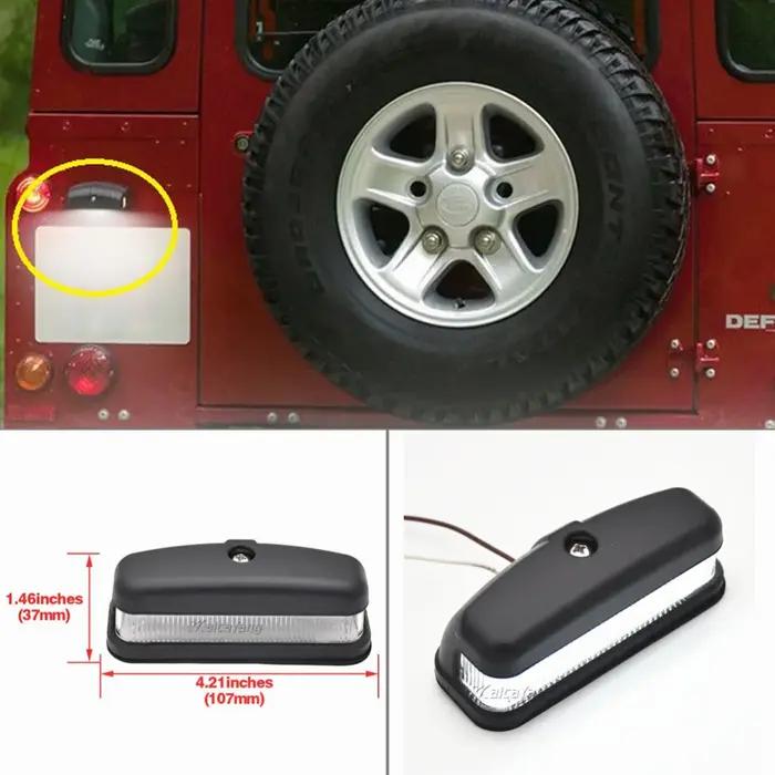 Lampe d'immatriculation LED pour Land Rover Series 2 2A 3 Defender 90 110 130 tous modèles avec technologie LED 2400 lumens installation plug and play sécurité visibilité nocturne