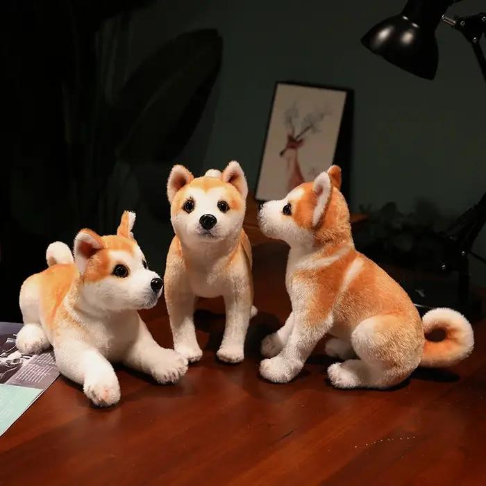 Jouet en peluche chien Akita doux simulation animal oreiller cadeau enfant noël saint valentin kawaii unique