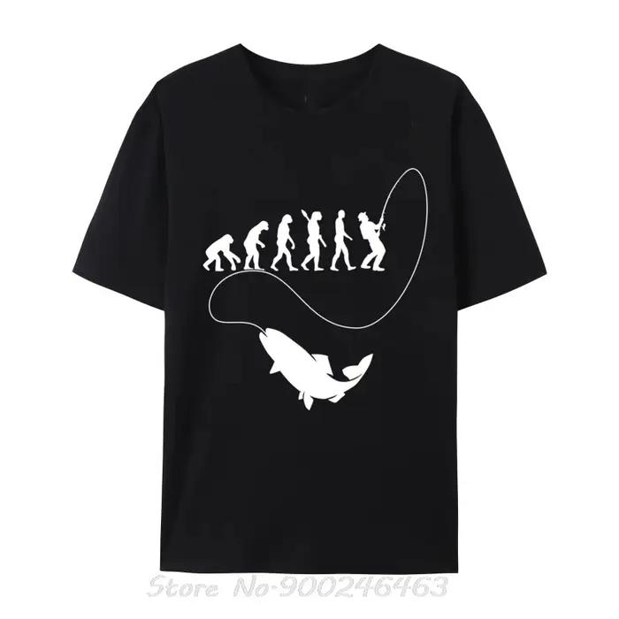 Pêcheur pêche évolution pêcheur poisson évolution pêche Cool travail jour hommes T-Shirt unisexe coton T-Shirt Fitness t-shirts