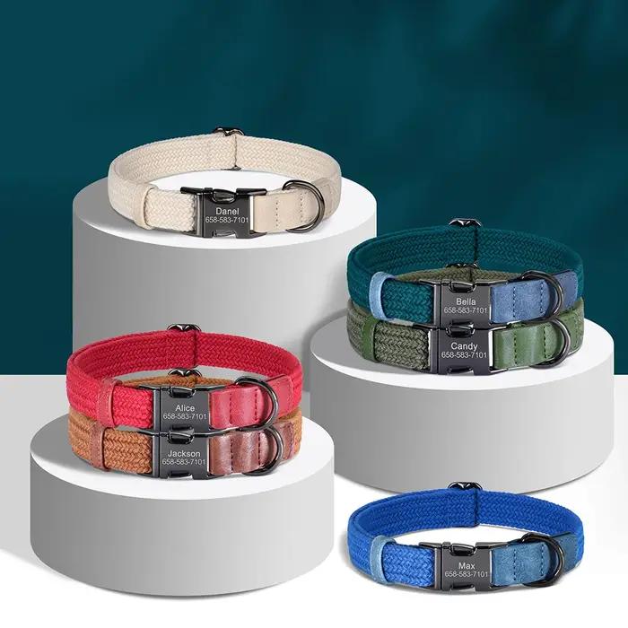 Collier de chien personnalisé en nylon durable pour chien
