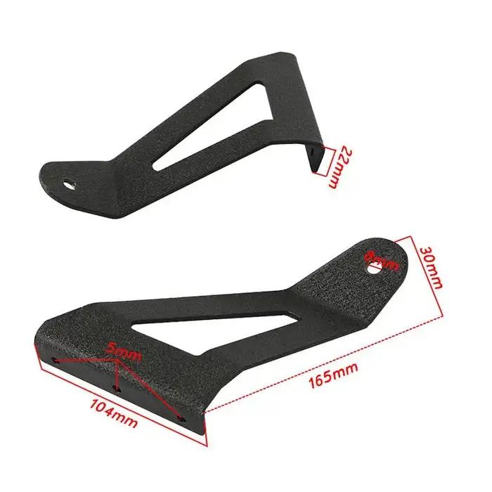 Supports de pare-brise supérieur de voiture tout-terrain, barre lumineuse LED incurvée de 50 pouces,