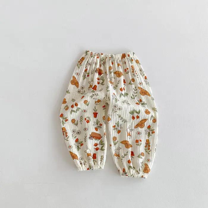 Vêtements d'été pour bébés garçons et filles, pantalons anti-moustiques pour enfants, amples et déco