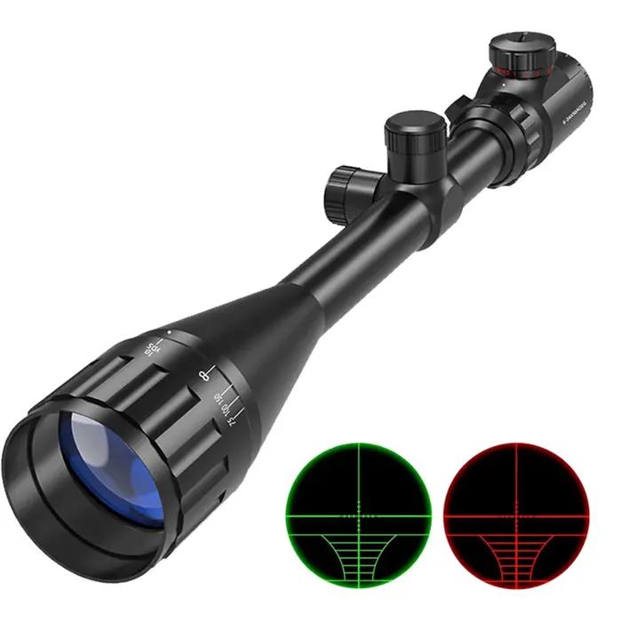 Lunette de chasse longue portée 6-24x50 AOE avec réticule tactique rouge et vert éclairé