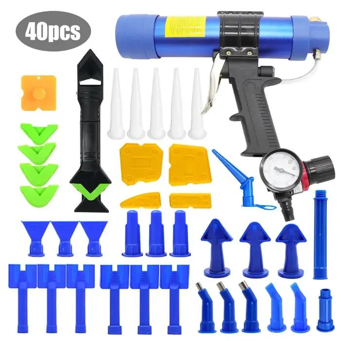 Pistolet à calfeutrage 310ML pour Maison Bricolage - Polyvalent - Application Précise - Buses Multifonctions - Facile à Entretenir Occasions Spéciales