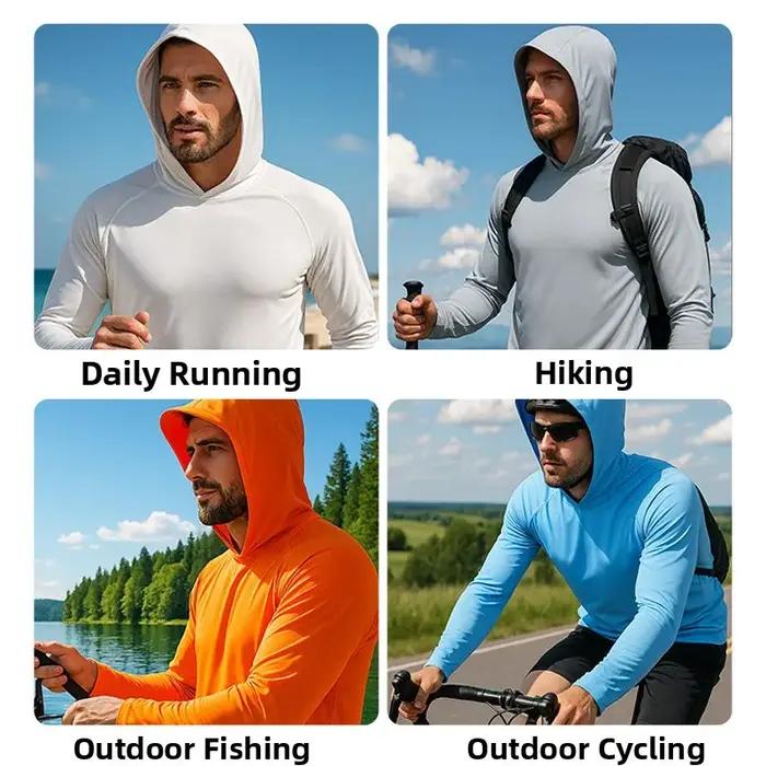 Vêtement de protection solaire pour homme, chapeau d'extérieur, randonnée, escalade, séchage rapide, respirant, tissu polyester, protection solaire UPF50+