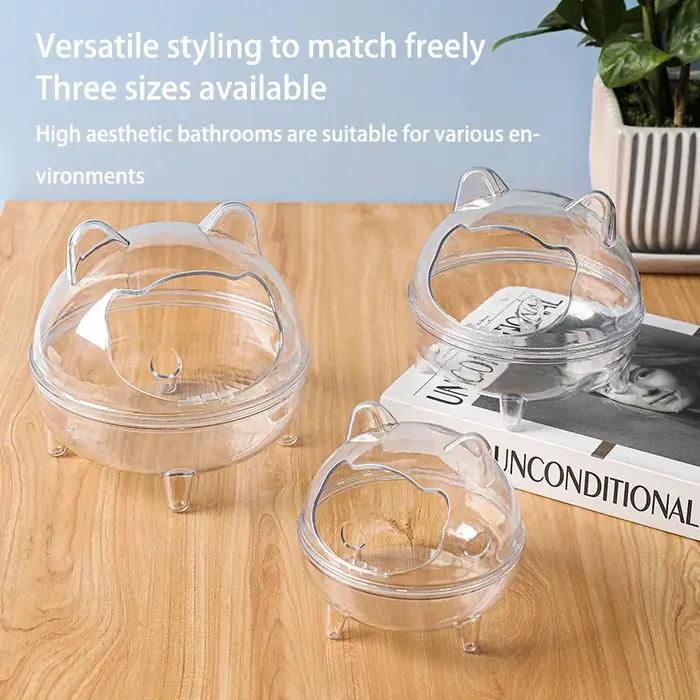 Accessoires de bain anti-éclaboussures, cage de bain transparente pour hamsters, grande salle de douche de grande capacité