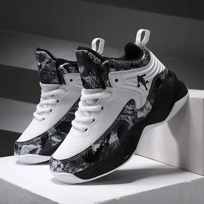 Chaussures de basket-ball pour enfants, baskets à semelle optique, chaussures de sport pour enfants,