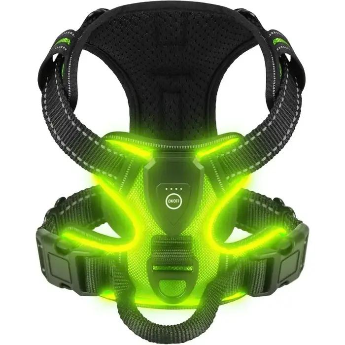 Harnais lumineux LED pour chien, essentiels pour la sécurité de la marche du chien la nuit, gilet po