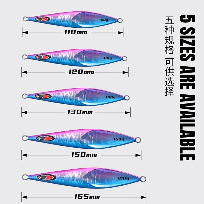JIGGING PRO 60g 80g 100g 160g 210g Rector Slow Jig, jigs métalliques pour eau salée, matériel de pêc