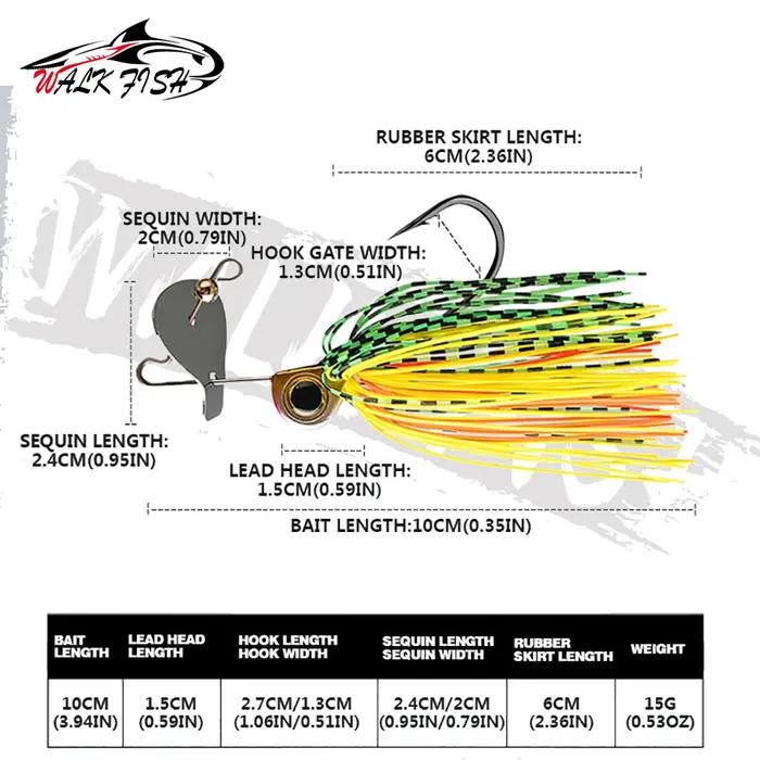 Appât en fil de fer Walk Fish Spinner Chatter Bait pour pêche en mer lac rivière brochet black bass occasions spéciales