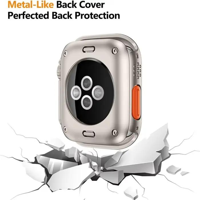 Protection écran Apple Watch - Coque PC avant/arrière pour 46mm 45mm 44mm 40 41 42mm iwatch 10 9 8 7 SE 6 5 Ultra