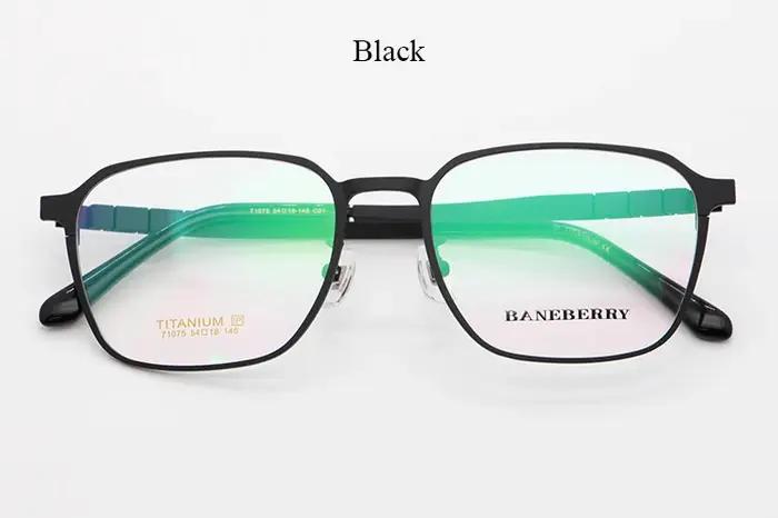 BCLEAR Original titane lunettes optiques plein cadre hommes ultraléger rétro carré myopie Prescription