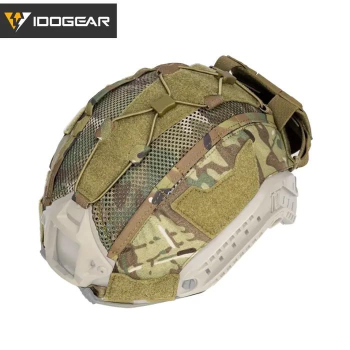 Housse de casque tactique IDOGEAR avec poche batterie NVG pour chasse maritime 3812