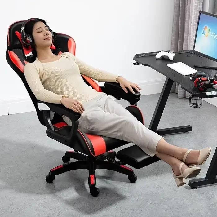 Chaise de Gaming Ergonomique et Confortable, Mobilier Multifonctionnel pour Ordinateur, Bureau et Ma