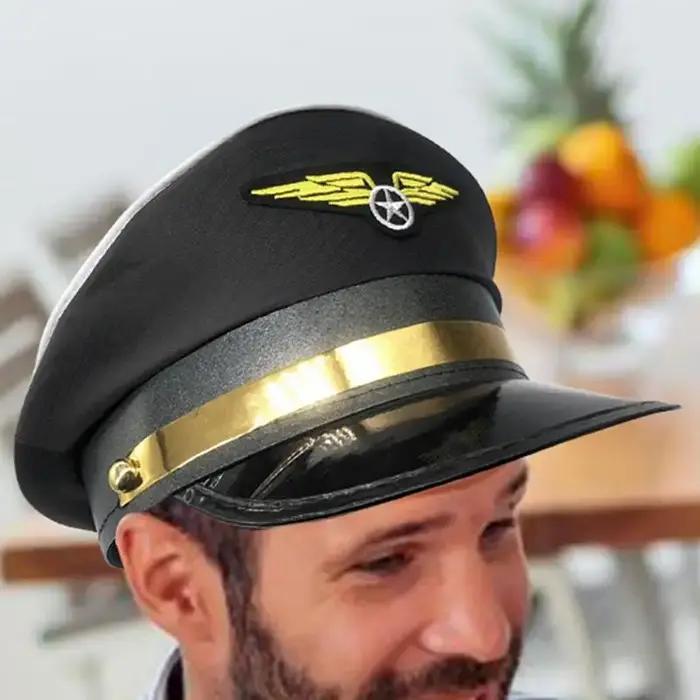 Casquette de déguisement de pilote d'avion pour Halloween
