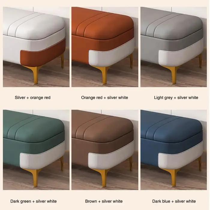 Banc de Rangement Nordique de Grande Capacité, Tabouret de Chaussures Proxy, Repose-Pieds Confortabl