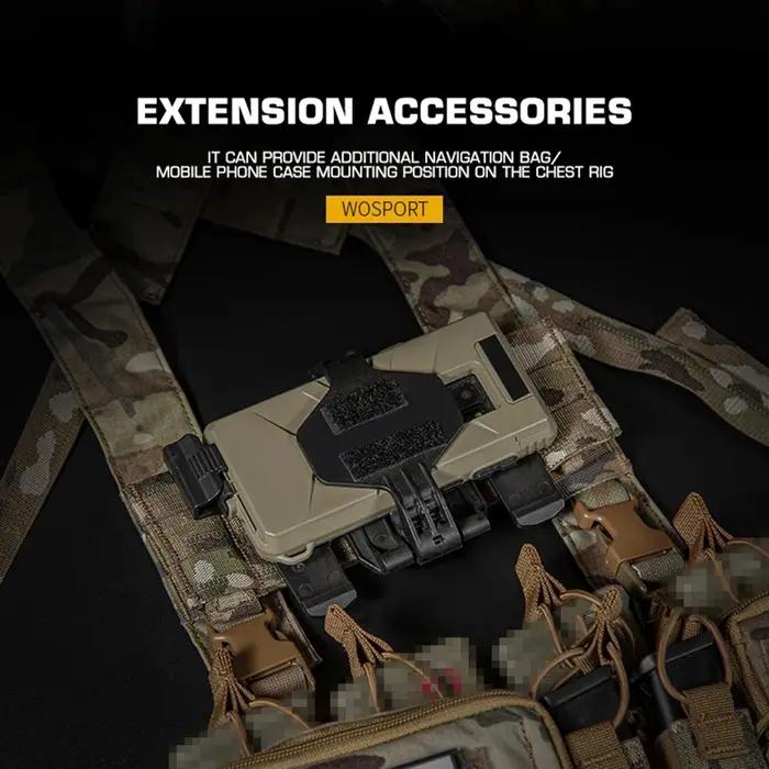Plateau d'expansion molle pour gilet tactique airsoft navigation poche téléphone montage D3CRM