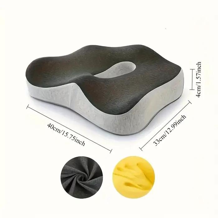 【Coussin de siège de bureau ergonomique】 oreiller de soutien lombaire en mousse à mémoire de forme 3 zones