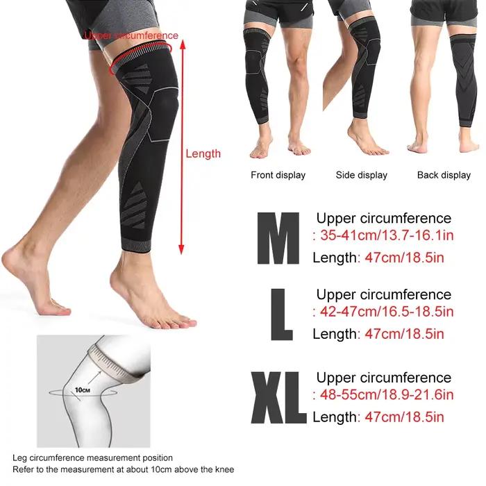 BraceTop 1 PC Manchons de jambe complets Manchons de jambe à compression longue Manchons de genou Pr