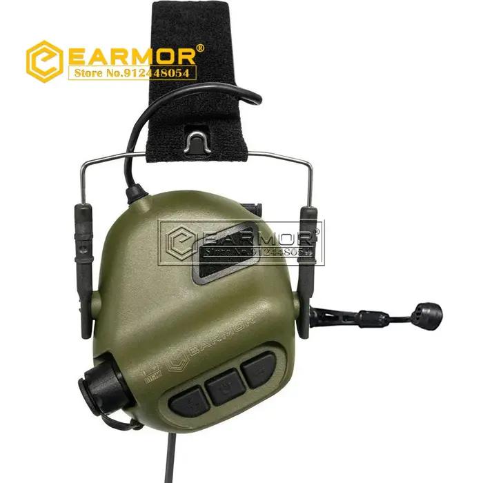 Casque de chasse EARMOR M32 MOD4 avec amplification sonore et veste Nato TP120 Noir pour chasseurs cherchant protection auditive et confort en extérieur