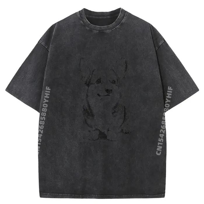 T-Shirt graphique Pembroke Welsh Corgi Design Idea pour Hommes, Imprimé Original, Matière Coton Premium, Style Streetwear, Polyvalent pour Toutes les Saisons