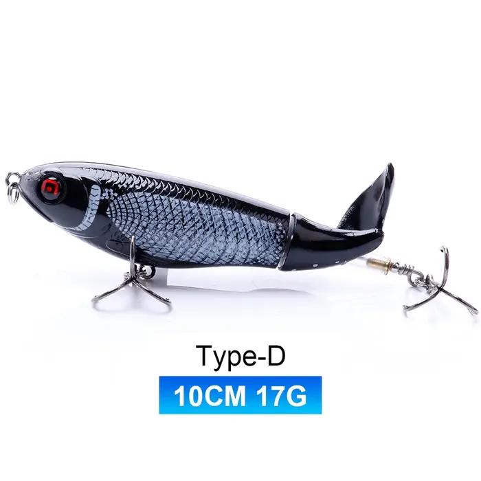 TREHOOK 9g/16g Topwater Whopper Popper leurres de pêche rotatif Double queue d'hélice appât artifici