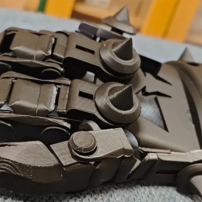 Gants tactiques imprimés 3D pour airsoft et cosplay - Armure cinq doigts équipement extérieur CS Halloween