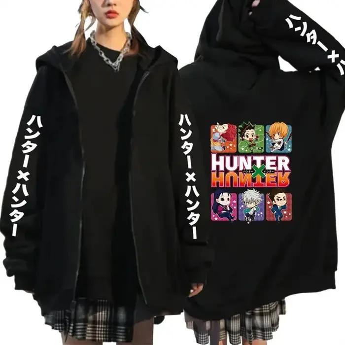 Hunter X Hunter 2025 tendance Explosion Killua Zoldyck Gon Freecss sweat à capuche noir hommes coton