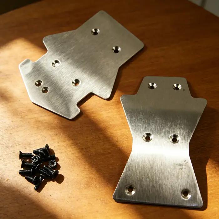 Plaques de protection en acier inoxydable pour LOSI 5T 5ive T Rovan LT, protection anti-rayures avant et arrière, accessoires pour véhicules tout-terrain