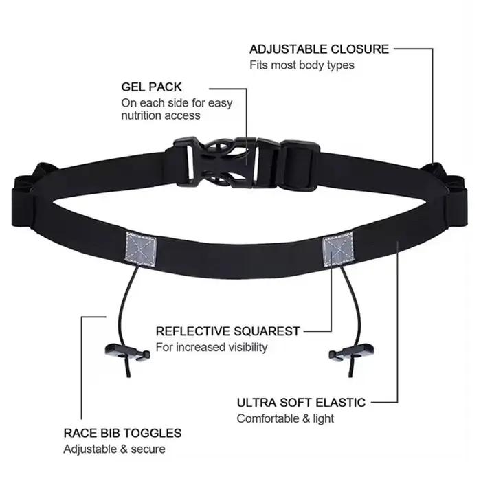 Porte-bavoir de course, ceinture de course, sangle de bavoir pour Triathlon, Marathon, course à pied