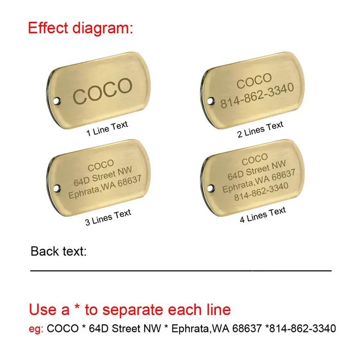Étiquette d'identification de chien en acier inoxydable étiquettes personnalisées pour chiens plaque signalétique pendentif Anti-perte pour animaux de compagnie collier colliers gravure gratuite