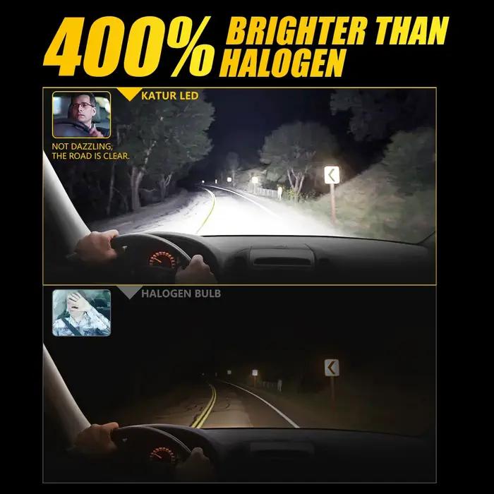 2 pièces H7 Socket Base LED phare de voiture 100W haute puissance Turbo ampoule 6000K 20000LM puce M