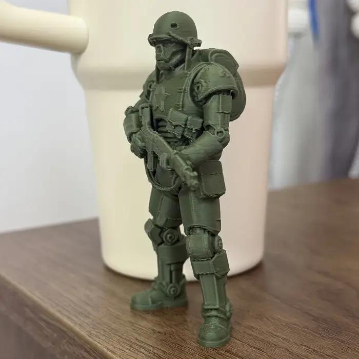 Modèle de soldat militaire - Statue d'armée en plastique avec uniforme