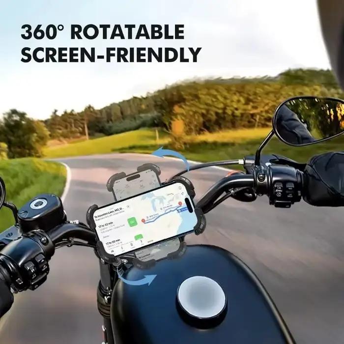 Support de téléphone portable universel pour motos, VTT et vélos de route, réglable 360°, adapté à tous les téléphones, pour sorties en plein air et sécurité sur la route