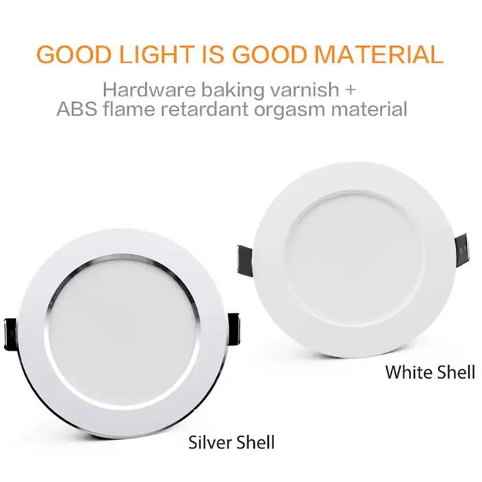 10 pièces/lot LED Downlight 220V encastré rond plafond Dowm lumière chambre salon intérieur pour la
