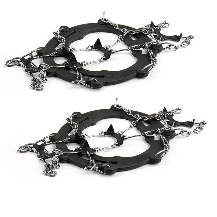 Crampons pour chaussures, crampons de traction, crampons pour glace et neige avec 16 pointes en acie