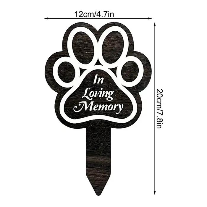 Marqueur de tombe pour chien, piquet de jardin pour cimetière, décorations de cour commémoratives, P