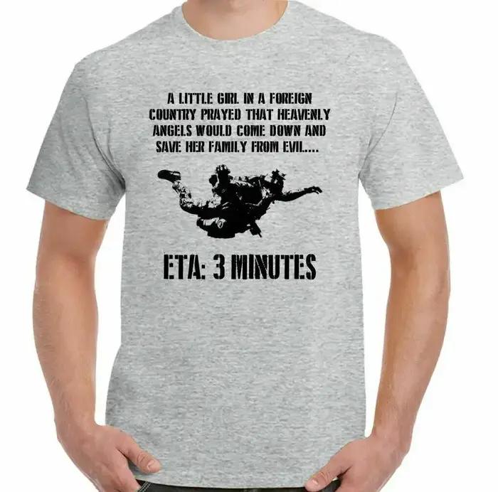 T-shirt du Régiment de Parachute des Forces Spéciales SAS 100% Coton Col Rond d'Été à Manches Courtes