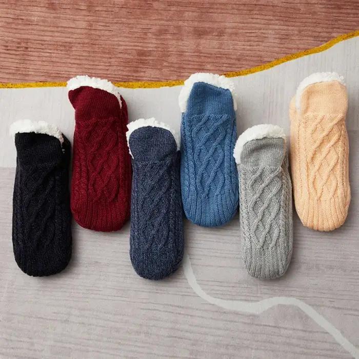 Chaussettes chaudes thermales homme pour chasse hiver - Chaussettes d'intérieur épaisses non glissantes