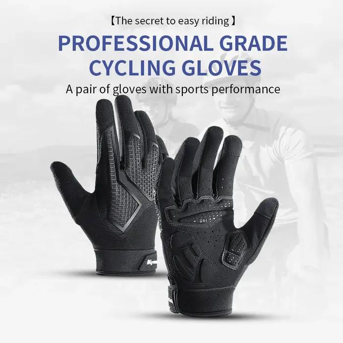 Gants de cyclisme antidérapants à doigts longs, absorbant les chocs, pour hommes, protection solaire