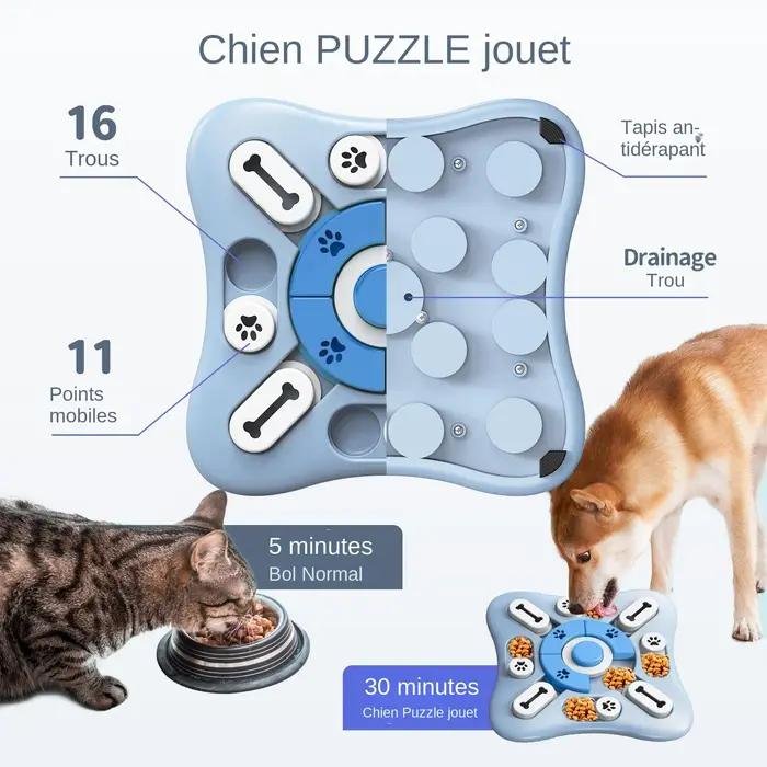 Jouets pour chiens mangeoire lente interactive augmenter chiot IQ distributeur de nourriture manger