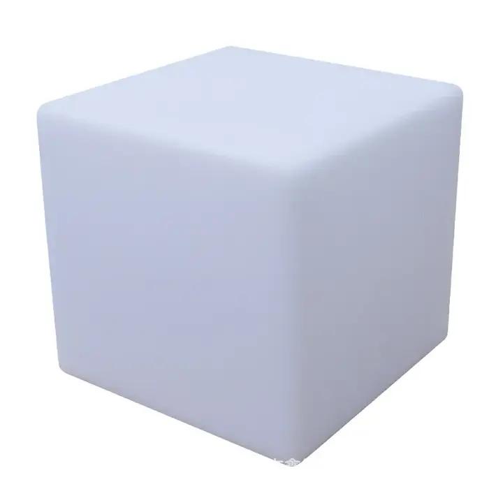 Tabouret carré lumineux solaire imperméable extérieur