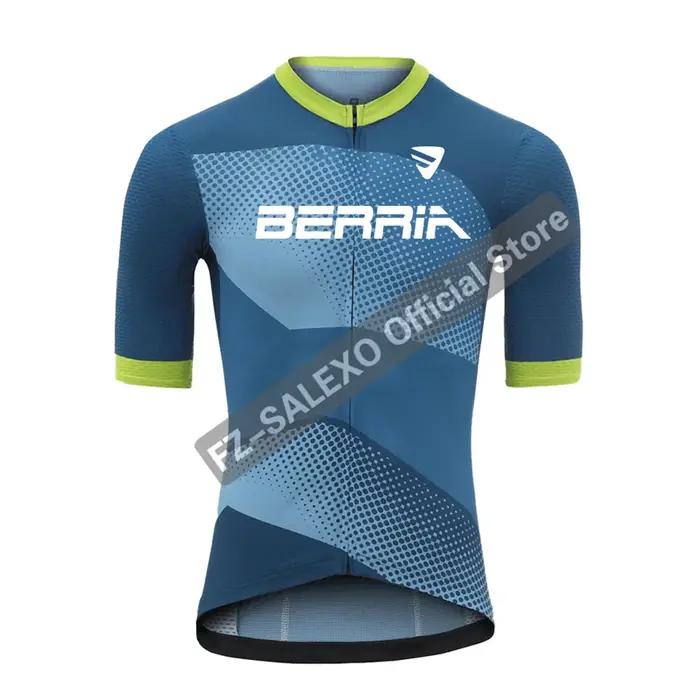 BERRIA-Ensembles de maillots de cyclisme pour hommes, vêtements de cyclisme d'été, bas de VTT, chemises de vélo de route trempées, cuissards à bretelles, 2024