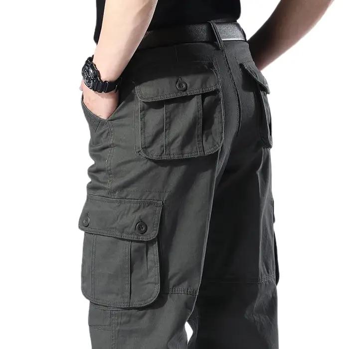 Pantalon camouflage cargo homme pur coton ample poids lourd pour travail sport escalade et chasse