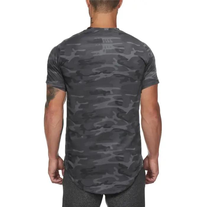 CamSolomon-T-shirt à manches courtes et col rond en maille pour homme