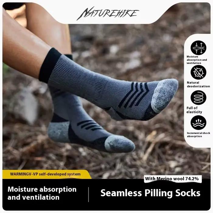 Chaussettes chasse laine mérinos mi-mollet épaisses amortissantes confort randonnée sport