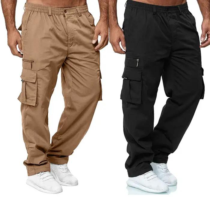 Pantalon cargo 2024 homme multi-poches militaire tactique loose straight pantalon longue taille grande