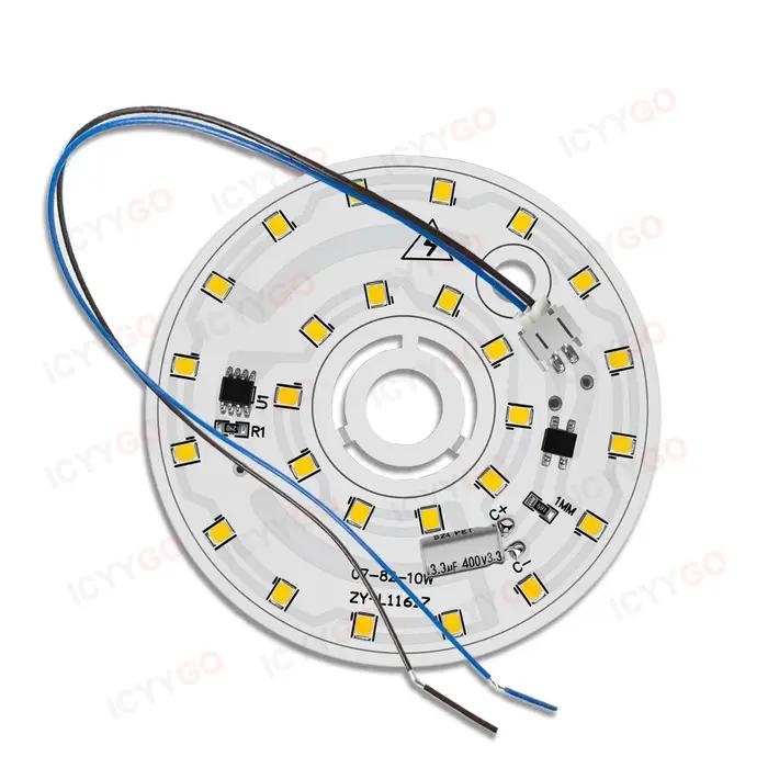 Panneau LED rond sans pilote 5W 6W 10W 12W 15W 220V Blanc chaud 3000K Blanc naturel Accessoires pour